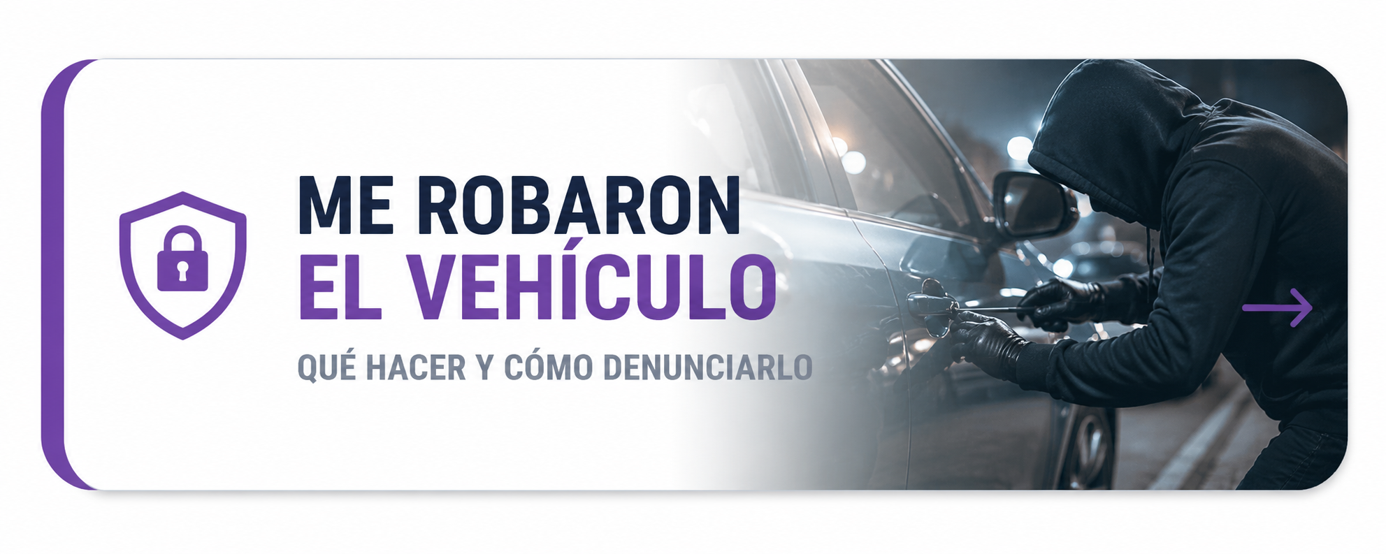 Me robaron el vehículo